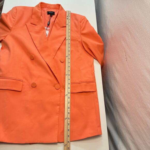 Bardot Womens S Oversized Blazer in Orange Fizz Double Breasted Club Trendy - Picture 10 of 13
